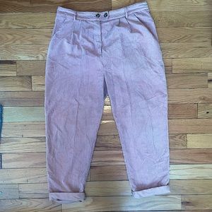 Topshop size 14 corduroy pink pants.